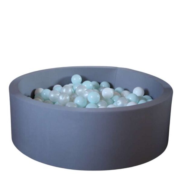 Kid'oh Boldbassin - Grå - m. 300 Bolde - White/Pearl/Mint Pearl