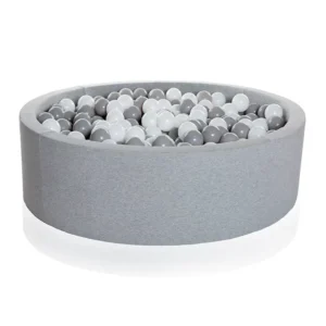 BeKids Rundt Boldbassin 90x30 cm Med 150 Bolde - Lysegrå